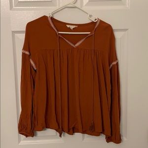 Deep Orange Blouse